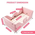 thumbnail image 5 of Toddler Bed, Toddler Floor Bed – Low-to-Ground Design with Detachable Guard Rails, Soft Upholstered Transition Bed, Standard Crib Size for kids Ages 1–6, 5 of 7