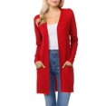 thumbnail image 1 of Womens Light Weight Open Front Long Cardigan with Pocket (Small, Royal Blue), 1 of 4