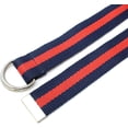 thumbnail image 2 of Canvas Web Belt D-Ring Buckle 1.25" Wide Metal Tip Multi-Color, 2 of 6