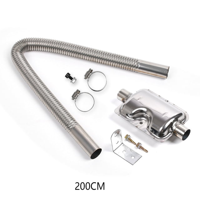 Maoww Car Exhaust Pipe Stainless Steel Universal Automobile Hose Replacing Part Professional Modification Muffler Set 200CM