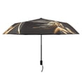 thumbnail image 2 of ALAZA Palm Retro Tree Boat UPF 50+ Compact Folding Umbrella for Rain Travel Umbrella Packable, 2 of 8