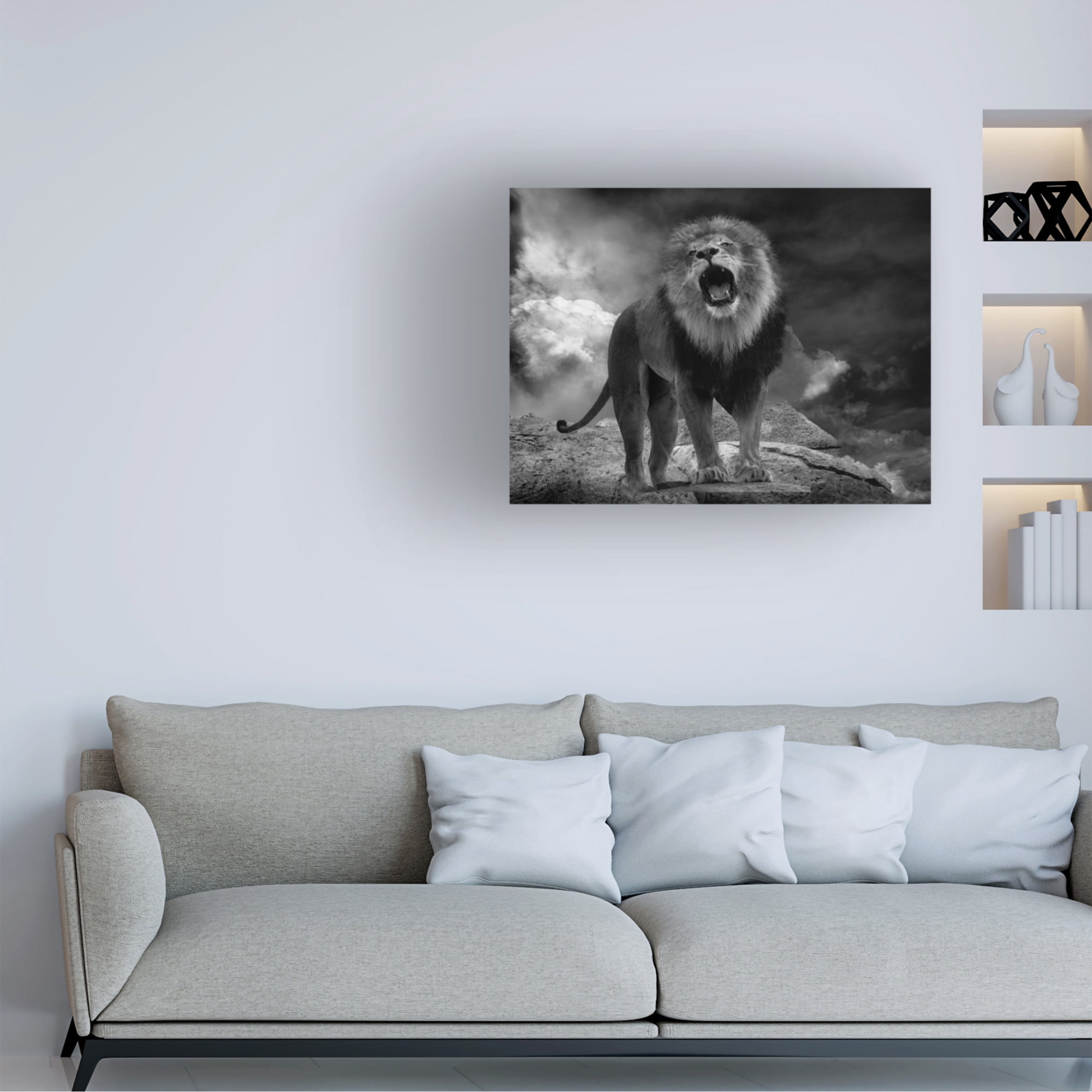 Trademark Fine Art Krystina Wisniowska Lions Roar Canvas Wall Art