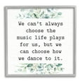 thumbnail image 4 of Stupell Industries Inspirational Music Life Quote Mixed Botanicals Arrangement Graphic Art Gray Framed Art Print Wall Art, Design by Lettered and Lined, 4 of 5