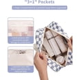 thumbnail image 3 of Travel Toiletry Bag Women Large Cosmetic Bag Travel Makeup Bag Organizer Medicine Bag for Toiletries Essentials Accessories, Blue Checkerboard, 3 of 8