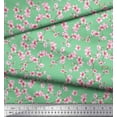 thumbnail image 2 of Soimoi Polyester Crepe Fabric Blossom Floral Printed Fabric 1 Yard 42 Inch Wide, 2 of 3