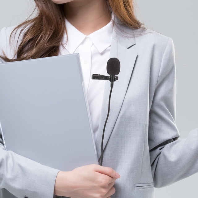 OUNONA 2Pcs Lavalier Microphone for Content Creators Teachers and Interviewers with 3.5mm Lecture Microphone