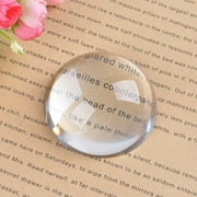 LONGWIN Magnifying Glass Crystal Dome Paperweight 3.1 inch Crystal Reading Aid for Diagrams,Maps,Small Fine Print and Newspapers (Clear)