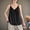 Black, variant on Endives Women's Tanks Camisole Cotton Linen Tank Top Thin V Neck Vest Loose Slimming Top Base Shirt For Women White