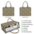 thumbnail image 2 of Large Capacity Tote Bag,Green Highland Cow Daisy Pattern Handbag Fashion Luxury Tote Bag,15.7"x13"x 5.1" Inches,Laptop Compatible, 2 of 6