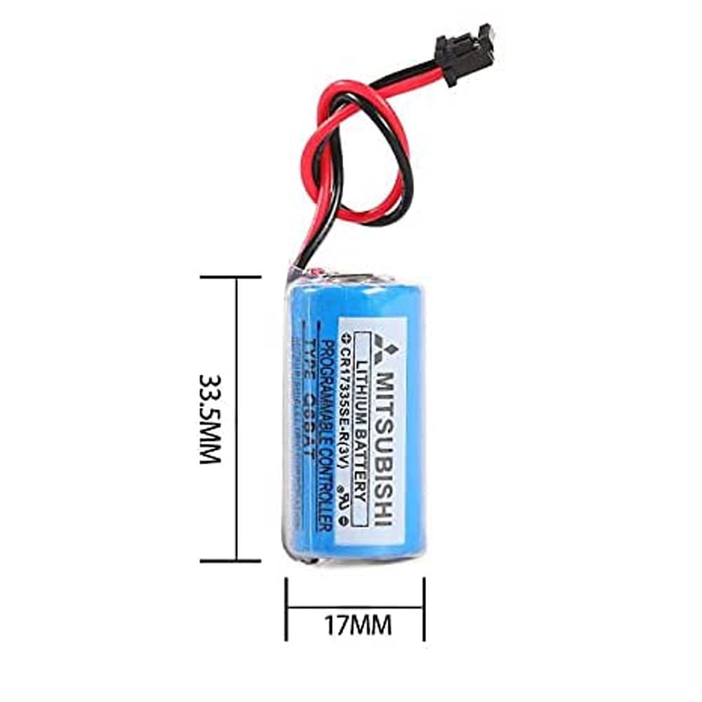 5-Pack CR17335SE-R 3V Q6BAT PLC 3V 1800mAh Lithium Battery AA for Mitsubishi Q25PRHCPU Q170HBATC QNS FANUC PLC System