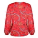 thumbnail image 5 of Blusa holgada de manga larga con estampado floral y cuello en V para mujer Fridja hj4741, 5 of 6