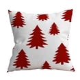 thumbnail image 2 of onlyliua ¡ ¡Promoción de Temporada! Fundamentos de Almohada Navideña con Estampado de Copos de Nieve y Árbol de Navidadrojo, Funda de Cojín Decorativo para Sofá de Vacaciones, 2 of 5