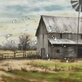 thumbnail image 5 of Creowell Barn Windmill Field Pretty Shower Curtain Set with Hooks 100% Polyester Fiber Washable Bathroom Decor Various Sizes 36x72, 5 of 7