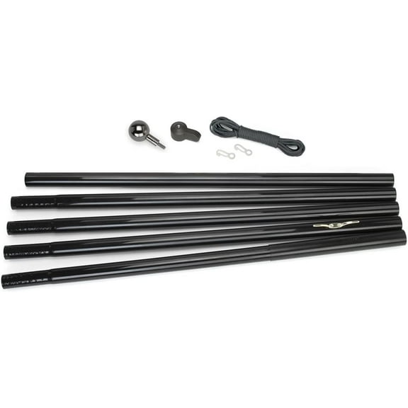 Valley Forge Flag Black Flagpole Kit - No Flag