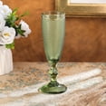 thumbnail image 4 of Verde Copas de Champaña de Vidrio Vintage,Flautas de Champaña en relieve,Copas de Boda para Fiestas Aniversarios Cumpleaños,150 ml,Juego de 4,Apto para Lavaplatos, 4 of 4