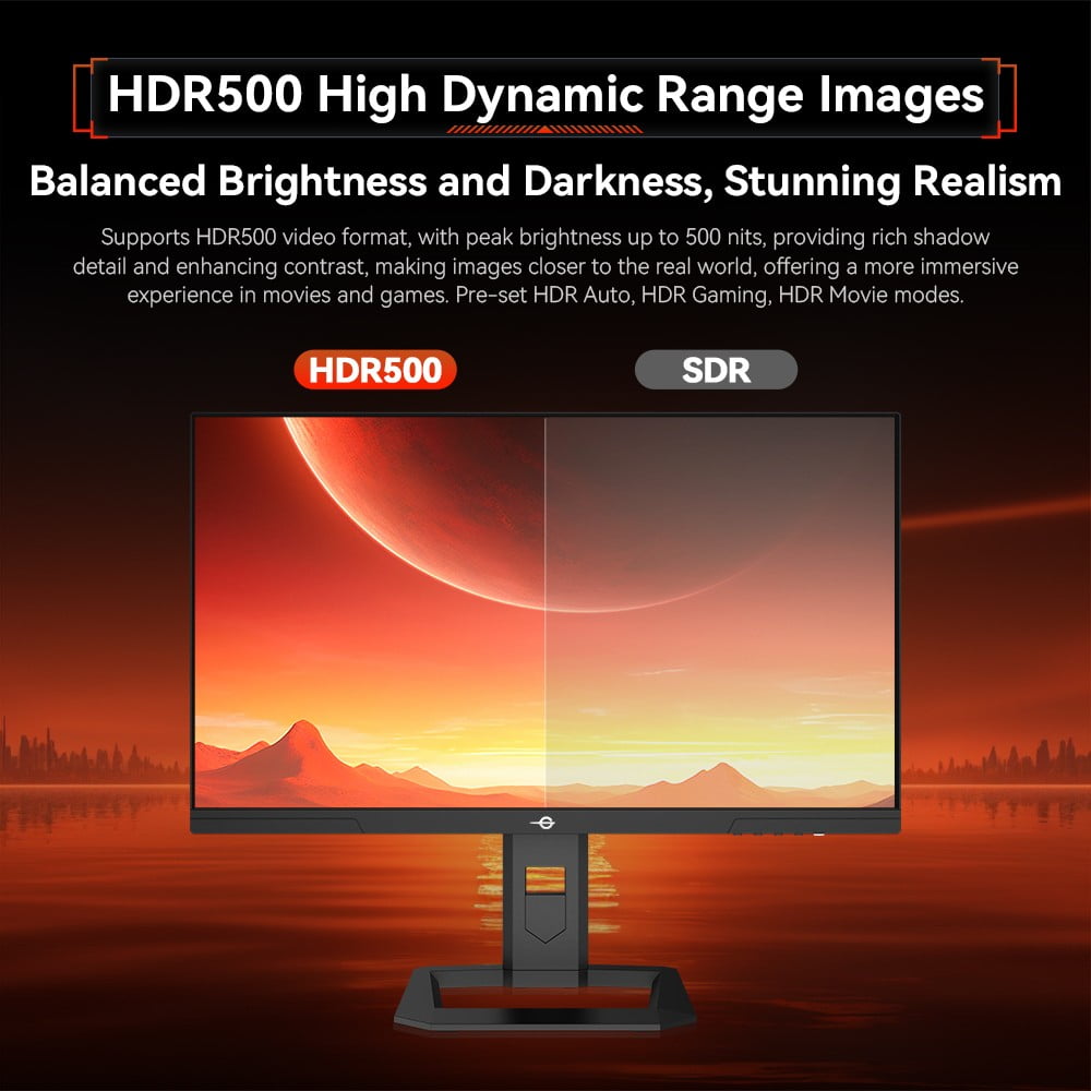 P2510S PLUS 2K QHD 240Hz IPS Gaming Monitor with HDR500, 1ms GTG, and Custom Display Modes-TITAN ARMY
