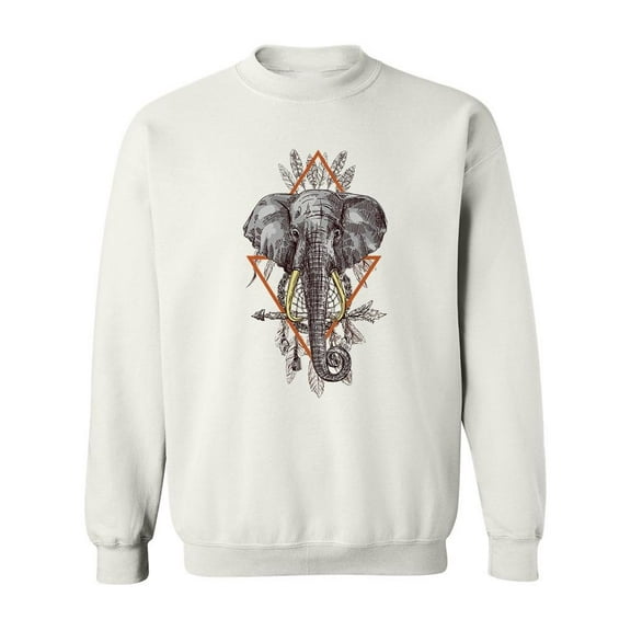 Elephant Design Sweatshirt Men -Image by Shutterstock, Male 4X-Large