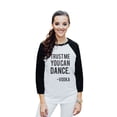 thumbnail image 2 of Thread Tank Trust Me You Can Dance Vodka Unisex 3/4 Sleeves Baseball Raglan White Black Small, 2 of 4