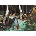 thumbnail image 2 of Mason, Roy M. 18x15 Gold Ornate Wood Framed with Double Matting Museum Art Print Titled - Fishing Retreat II, 2 of 4