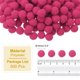 thumbnail image 2 of Pom Poms de 0.4 pulgadas para manualidades, 500 piezas de pompones para manualidades, bolas esponjosas a granel para sombreros, arte navideño DIY, rosa fuerte, 2 of 7