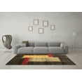 thumbnail image 3 of Ahgly Company Indoor Square Abstract Brown Contemporary Area Rugs, 5' Square, 3 of 4