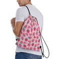 thumbnail image 3 of Kdxio Haear Strawberry Print Drawstring Backpack Bag,Waterproof Draw String Back Sack, Gym Drawstring Bags Swim Bag For Unisex, 3 of 9