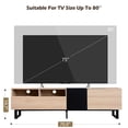 thumbnail image 5 of Nmkwnr TV Stand Cabinet for 80" TV, Media Console Table for Living Room, Bedroom, Brown, 5 of 8
