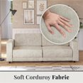 thumbnail image 6 of RealRooms Allie Corduroy 82" Futon Sofa Bed, Ivory, 6 of 9