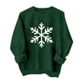 thumbnail image 5 of Cadancy Holiday Tops for Women Christmas Snowflake Crew Neck Long Sleeve Pullover Sweatshirts Festival Holiday Winter Funny Shirts Casual Loose Xmas Outfits 2025, 5 of 5