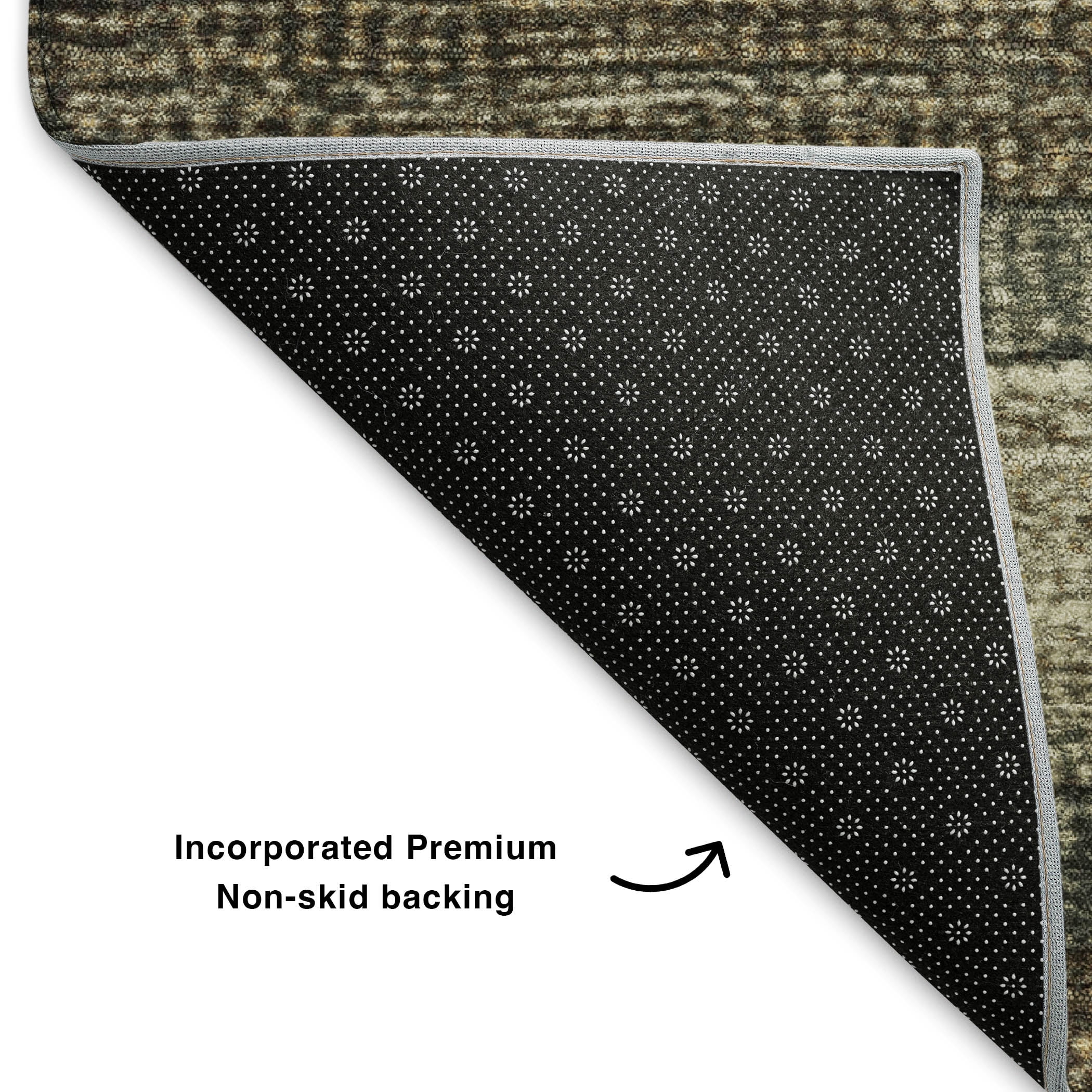 Addison Rugs Mayfield Premium Machine Washable Transitional Stripes Khaki Rectangle Rug, 1'8" x 2'6"