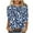 Style 05, variant on Women's Summer T-Shirts New Floral Print Shirts Round Neck Casual 3/4 Length Sleeve Pullover Tops