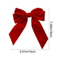 thumbnail image 3 of Danhjin Elegant Velvet Christmas Bows, 7.48x5.51in Shatterproof Christmas Tree Decorations with Pre-Attached Loops for Xmas Tree Wreath Mantel Gift Wrapping Home Party Festival Decoration, 3 of 6