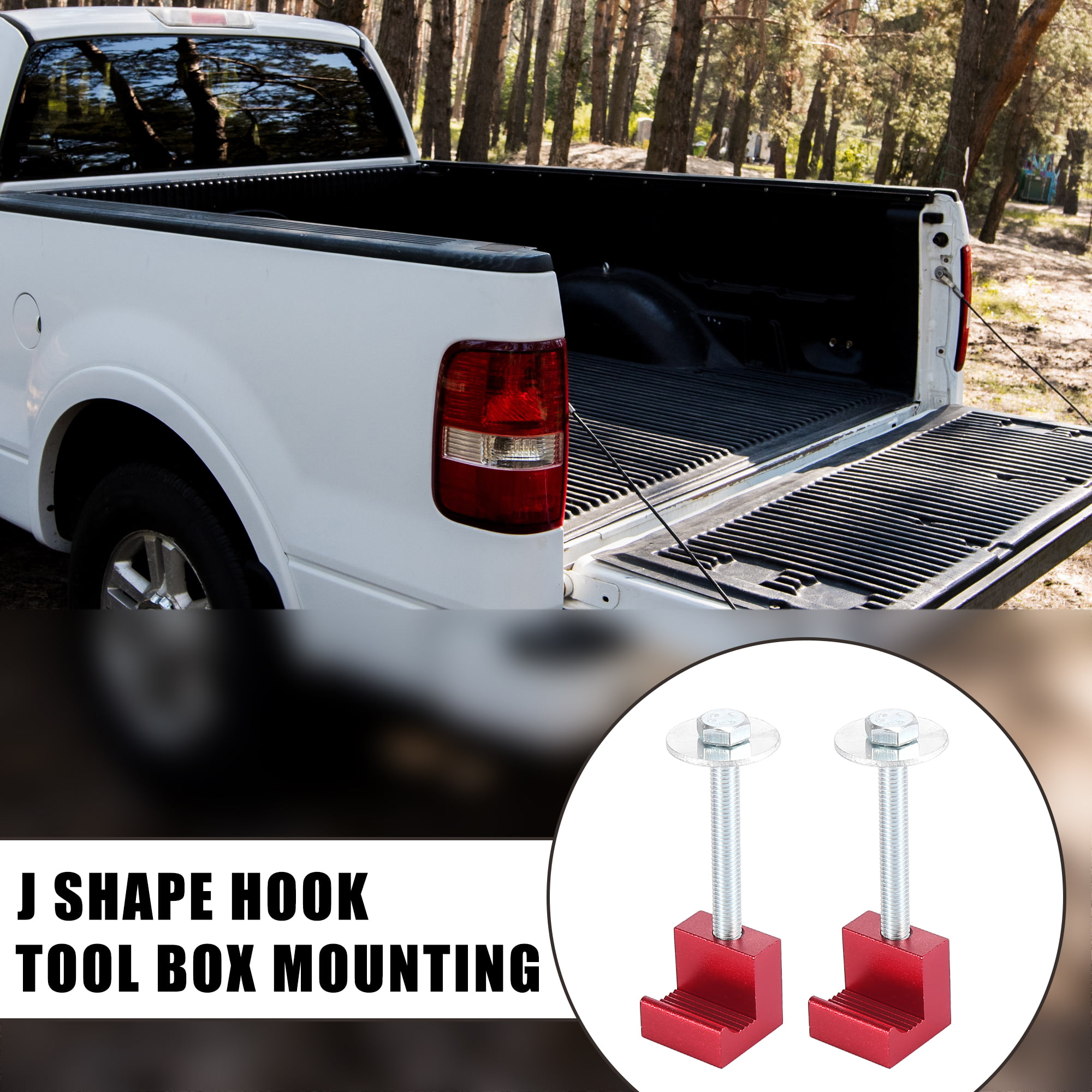 Tool Box Mount J Hook Toolbox Pickup Pair Rail Mounting Kit Clamp Tiedown  Truck