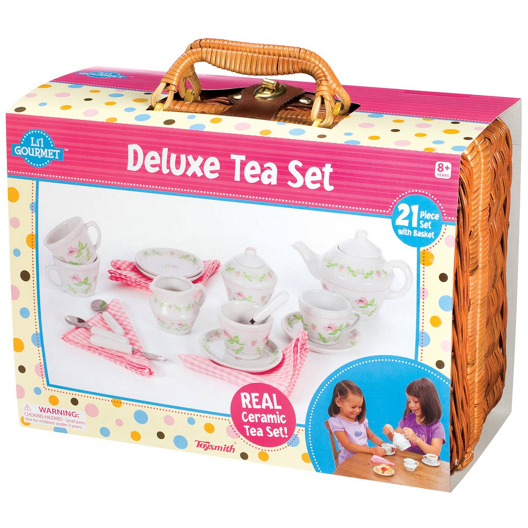 Toysmith Deluxe Porcelain 21Piece Tea Set