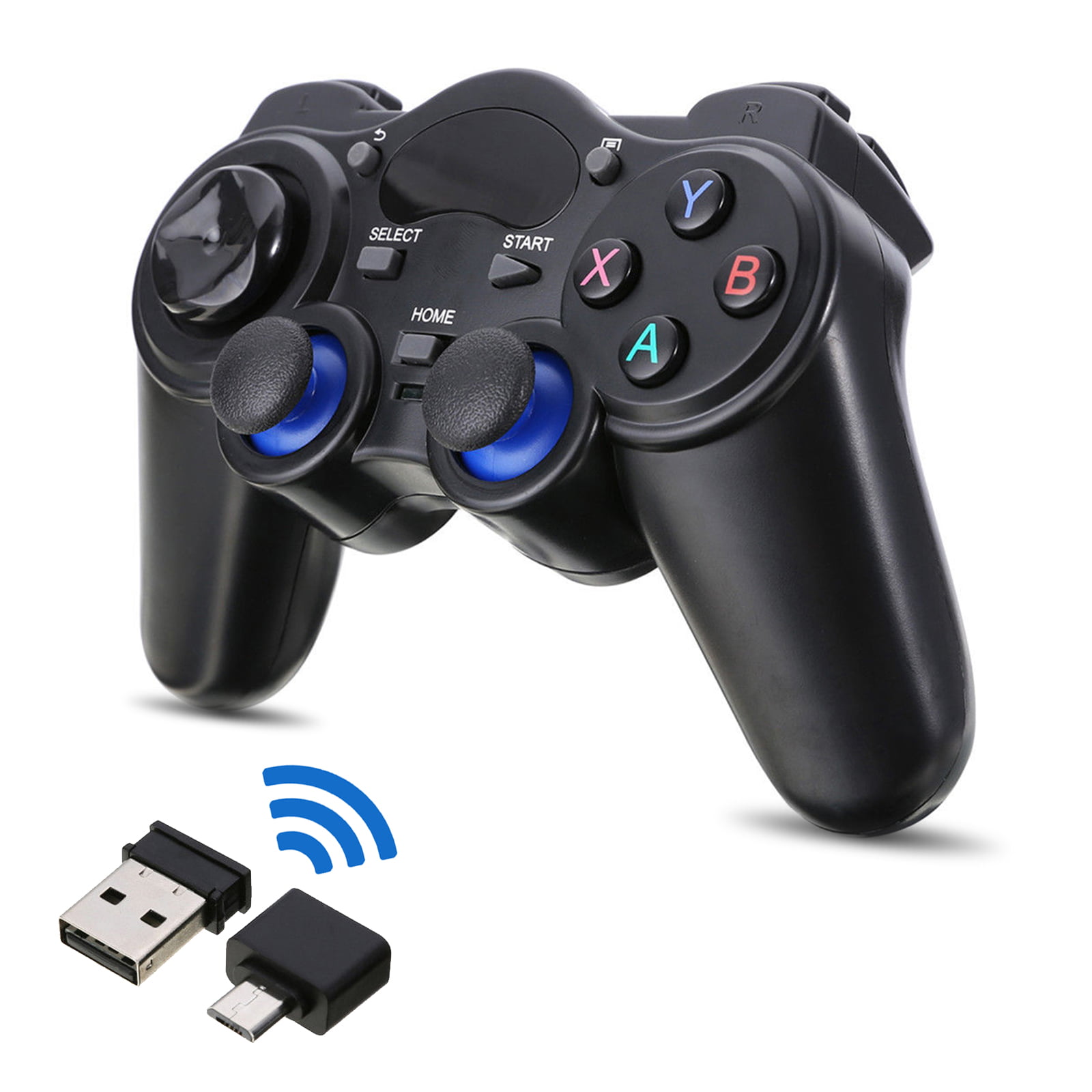TSV 2.4Ghz Wireless Controller for PS3 / Android / Steam / PC Windows 10/8.1/8/7 - Not Support The Xbox 360 / One, Black, 1-Pack