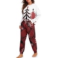 thumbnail image 2 of Yuyamidu Christmas Pajamas Sets for Women Size XL 2 PCS White Sleepwear Top and Red Long Pants with Pockets Xmas Tree Long Sleeve Pj Snowflake Crewneck Nightwear, 2 of 7
