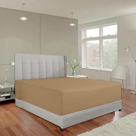 1 Pc Fitted Sheet King Taupe 1000 Thread Count Egyptian Cotton Hotel Quality All Round Elastic Fitted Sheet, Soft Deep Pocket up to 16 inch, Shrinkage & Fade Resistant Bottom Sheet
