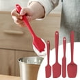 thumbnail image 4 of 4PCs Silicone Spatula Set,Heat Resistant Rubber Spoon Spatula Up To 450°F,Food Grade Silicone Spatula, Four-Piece Baking Tool Supplies,Non-Stick Scrapers Baking Mixing Tool For Kitchen, 4 of 6