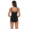 thumbnail image 3 of Lauren Ralph Lauren Womens Beach Club Solids Double Strap Twist Underwire Camikini Black 8, 3 of 3