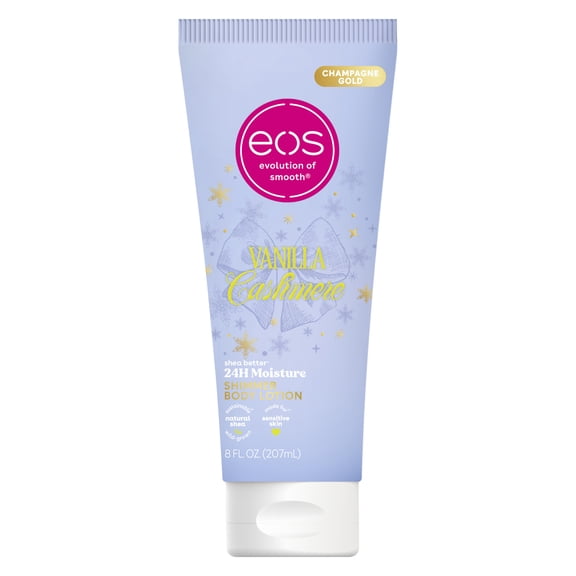 eos Shea Better Shimmer Body Lotion, Vanilla Cashmere, Shimmer Lotion, 8 fl oz