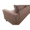 thumbnail image 3 of Starhome L Shaped Brown Couch with Ottoman(Pillows Included) Microfiber, 3 of 6
