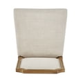 thumbnail image 5 of Weston Home Amadell Arched Linen and Wood Dining Chairs, Set of 2, Beige Linen, Natural Finish, 5 of 7