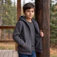 thumbnail image 6 of Pogiun Boys Fleece Jacket Sherpa Lined Zip Up Hoodies for Kids Winter Coat Gray 7-8Y, 6 of 6