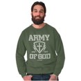 thumbnail image 5 of Religious Christian Army of God Men's Crewneck Sweatshirt Brisco Brands S, 5 of 6