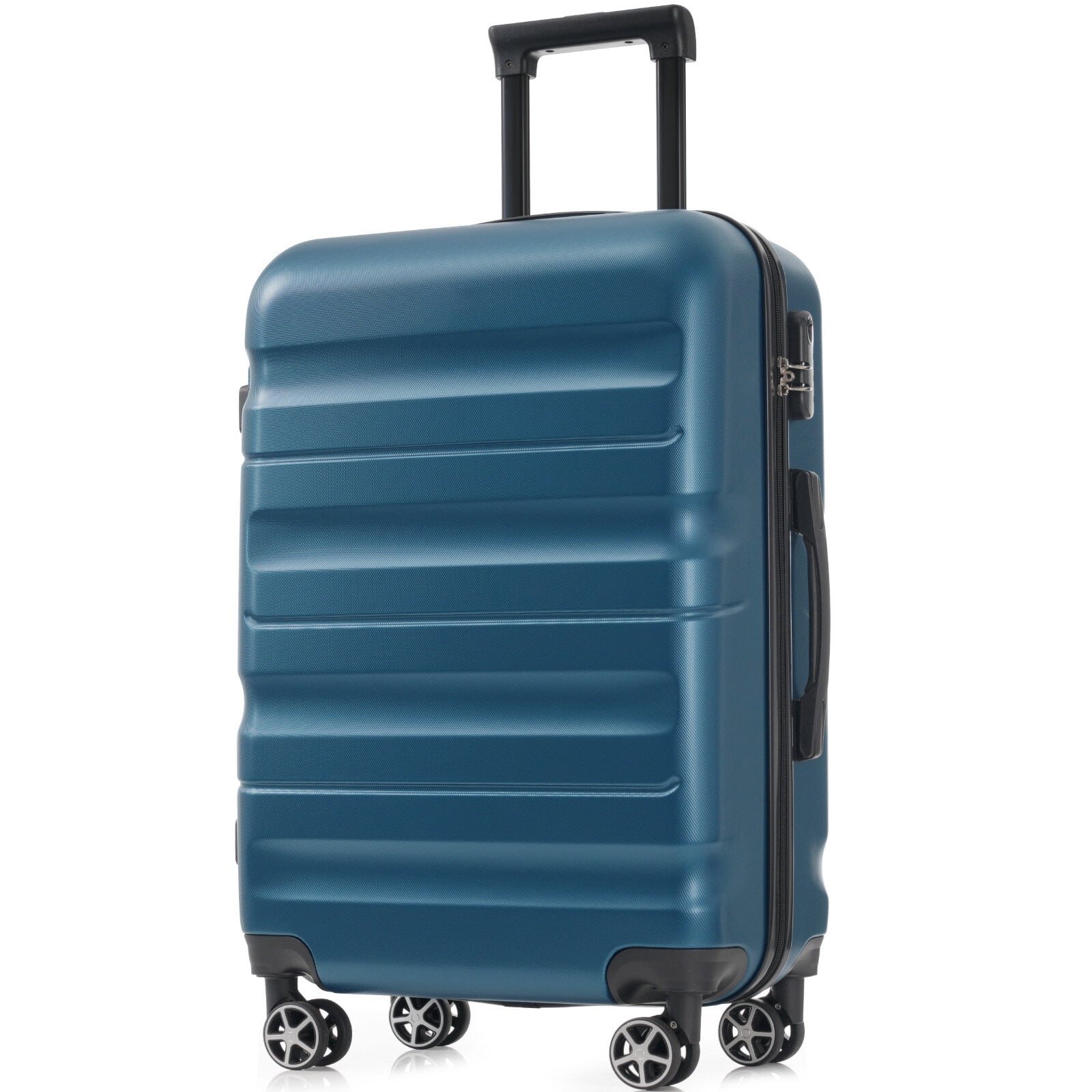 Hard Shell Luggage Hardshell ABS Luggage Set, 24-Inch Checked Suitcase with Spinner Wheels, Lightweight Travel Luggage with 2 Packing Cubes for Men & Women,Carry On Hard Shell Luggage