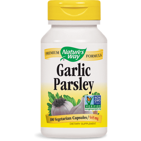 Nature's Way Garlic & Parsley 545 mg Non-GMO Project Verified, Tru-ID? Certified, 100 (Best Way To Consume Garlic)