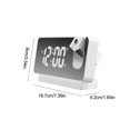 thumbnail image 4 of Plastic Projection Alarm Clock Removable  LED Screen Multi-modes Angle Adjustable Household Cooking Clocks, 4 of 9