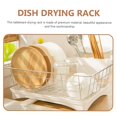 thumbnail image 4 of XKHAZA Dish Drying Rack, Rustproof Stainless Over Sink Dish Drainer Rack Basket Shelf, Stainless Steel Metal Dish Drainer in Sink or On Counter Organizer Dish Dryer Rack for Inside Sink, 4 of 9