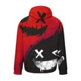 thumbnail image 5 of Sweatshirts for Men Graphic Pullover Hooded Down Shoulder Sleeve Face Print Loose Hoodie Printed Long Sleeve Top Hoodie, 5 of 5
