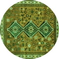 thumbnail image 1 of Ahgly Company Indoor Round Persian Green Traditional Area Rugs, 3' Round, 1 of 1